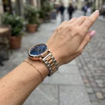 MYBANDZ Klasszikus fém óraszíj - ezüst-rosegold/ 18mm