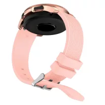 Mybandz csíkos szilikon óraszíj/púder/20 mm