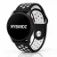 MYBANDZ Lélegző szilikon óraszíj / fekete-fehér / 20mm