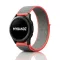 MYBANDZ Tépőzáras rugalmas szövet óraszíj - szürke-korall/ 20mm