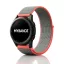 MYBANDZ Tépőzáras rugalmas szövet óraszíj - szürke-korall/ 20mm