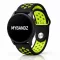MYBANDZ Lélegző szilikon óraszíj / fekete-sárga / 20mm