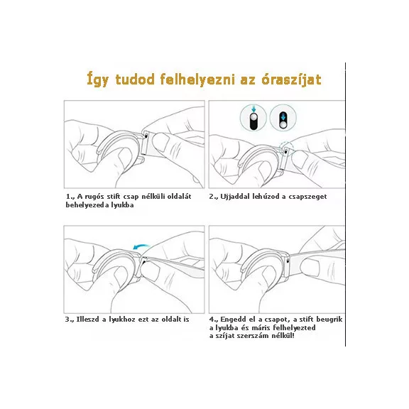 MYBANDZ Klasszikus fém óraszíj /ezüst/18mm