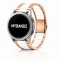 MYBANDZ Klasszikus fém óraszíj - rosegold-fehér 20mm