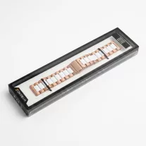MYBANDZ Klasszikus fém óraszíj - rosegold-fehér 20mm