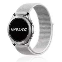   MYBANDZ Tépőzáras rugalmas szövet óraszíj / fehér-szürke / 20mm