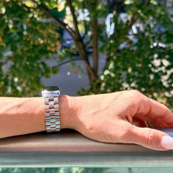 Xiaomi Smart Band 8/9/10-Klasszikus fém óraszíj/ezüst