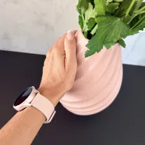 MYBANDZ Litchi mágneses szilikon óraszíj /púder/ 18mm
