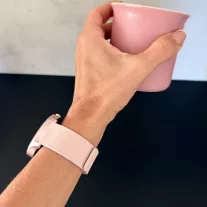 MYBANDZ Litchi mágneses szilikon óraszíj /púder/ 18mm