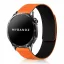 MYBANDZ Litchi mágneses szilikon óraszíj /narancs-fekete/ 18mm