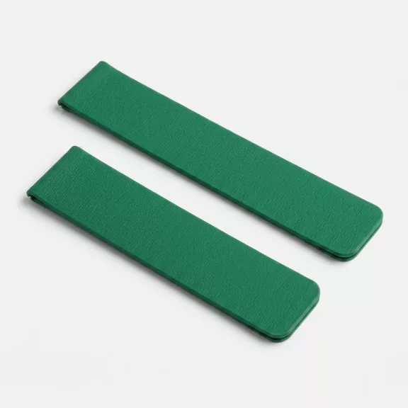 MYBANDZ Litchi mágneses szilikon óraszíj /sötétzöld-fekete/ 18mm