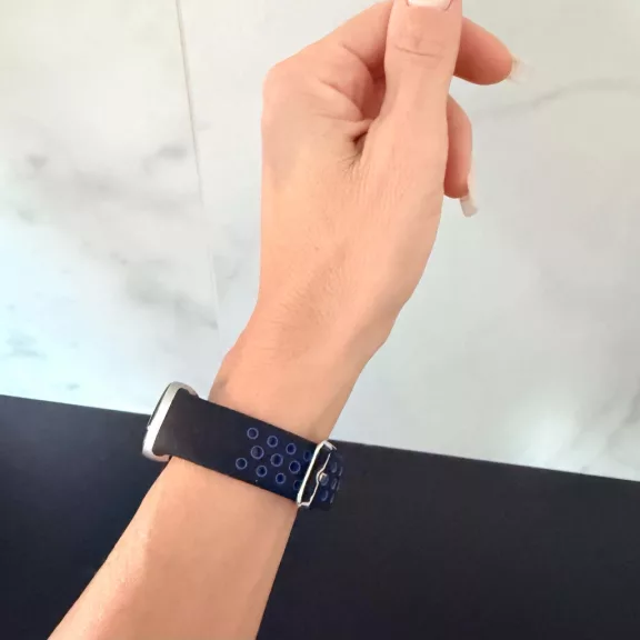 Xiaomi Smart Band 8/9/10-Lélegző szilikon óraszíj/fekete-kék