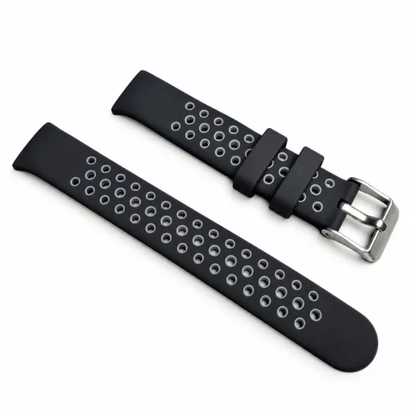 Xiaomi Smart Band 8/9/10-Lélegző szilikon óraszíj/fekete-szürke
