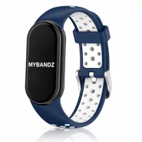  Xiaomi Smart Band 8/9/10-Lélegző szilikon óraszíj/kék-fehér