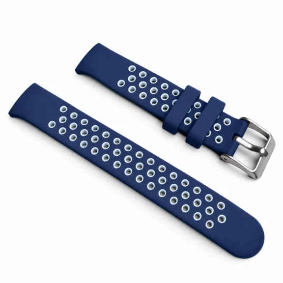 Xiaomi Smart Band 8/9/10-Lélegző szilikon óraszíj/kék-fehér