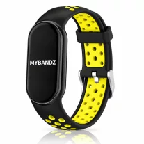   Xiaomi Smart Band 8/9/10-Lélegző szilikon óraszíj/fekete-sárga