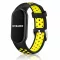Xiaomi Smart Band 8/9/10-Lélegző szilikon óraszíj/fekete-sárga