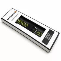   Xiaomi Smart Band 8/9/10-Lélegző szilikon óraszíj/fekete-sárga