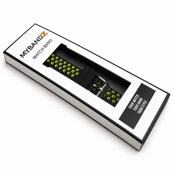 Xiaomi Smart Band 8/9/10-Lélegző szilikon óraszíj/fekete-sárga
