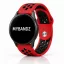 MYBANDZ Lélegző szilikon óraszíj / piros-fekete / 20mm