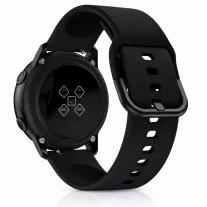 MYBANDZ Szilikon óraszíj fém csattal /fekete/ / 20mm