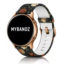  MYBANDZ Mintás szilikon óraszíj rosegold csattal (virágmintás) / 20mm
