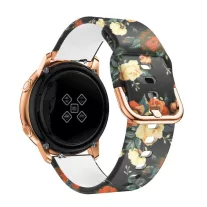   MYBANDZ Mintás szilikon óraszíj rosegold csattal (virágmintás) / 20mm