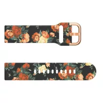   MYBANDZ Mintás szilikon óraszíj rosegold csattal (virágmintás) / 20mm