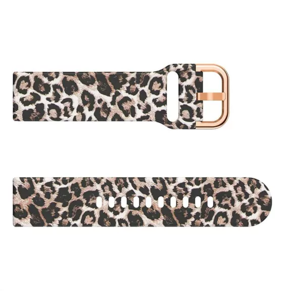 MYBANDZ Mintás szilikon óraszíj rosegold csattal /párducmintás/ / 20mm