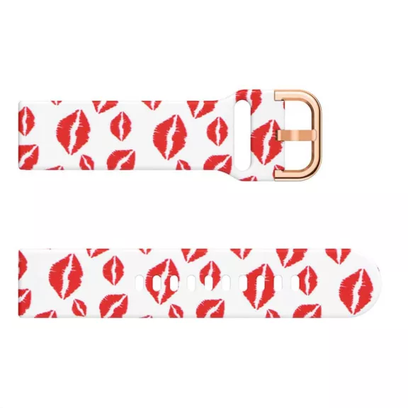 MYBANDZ Mintás szilikon óraszíj rosegold csattal /rúzsos/ / 20mm