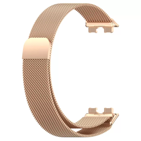 MYBANDZ Huawei Band 8/9/10 Milánói mágneses fém óraszíj/rosegold