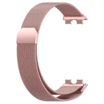   MYBANDZ Huawei Band 8/9/10 Milánói mágneses fém óraszíj/pink-arany