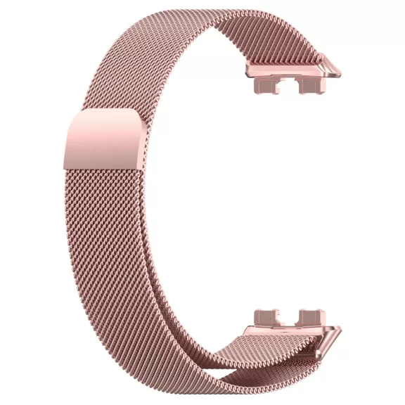 MYBANDZ Huawei Band 8/9/10 Milánói mágneses fém óraszíj/pink-arany