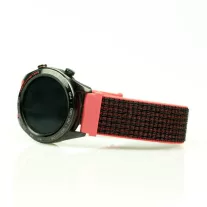   MYBANDZ Tépőzáras rugalmas szövet óraszíj / pink-fekete / 20mm