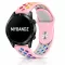 MYBANDZ Lélegző szilikon óraszíj / pink-szivárvány / 20mm