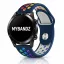 MYBANDZ Lélegző szilikon óraszíj / sötétkék-szivárvány / 20mm
