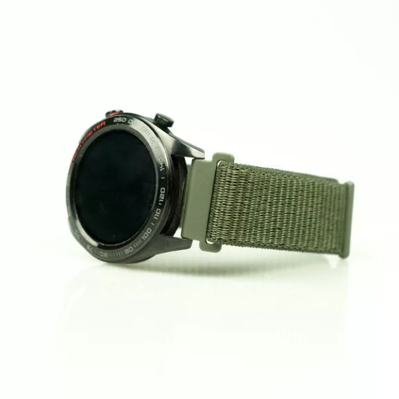 MYBANDZ Tépőzáras rugalmas szövet óraszíj /khaki / 20mm