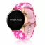 MYBANDZ Mintás szilikon óraszíj rosegold csattal (rózsaszín álca) / 20mm