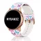 MYBANDZ Mintás szilikon óraszíj rosegold csattal (pillangó mintás) / 20mm