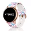MYBANDZ Mintás szilikon óraszíj rosegold csattal (pillangó mintás) / 20mm
