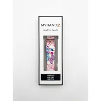   MYBANDZ Mintás szilikon óraszíj rosegold csattal (pillangó mintás) / 20mm