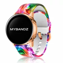   MYBANDZ Mintás szilikon óraszíj rosegold csattal (festék mintás) / 20mm