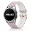 MYBANDZ Mintás szilikon óraszíj rosegold csattal (csíkos) / 20mm