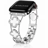 Xiaomi Smart Band 8/9/10-Glam fém óraszíj/ezüst-fehér