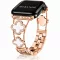 Xiaomi Smart Band 8/9/10-Glam fém óraszíj/rosegold-fehér
