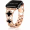 Xiaomi Smart Band 8/9/10-Glam fém óraszíj/rosegold-fekete