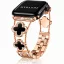 Xiaomi Smart Band 8/9/10-Glam fém óraszíj/rosegold-fekete