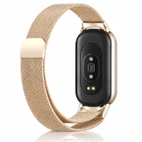   Xiaomi Smart Band 8/9/10 - Milánói mágneses fém óraszíj - pezsgőarany
