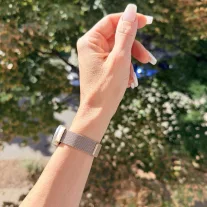   Xiaomi Smart Band 8/9/10 - Milánói mágneses fém óraszíj - pezsgőarany