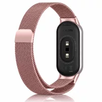   Xiaomi Smart Band 8/9/10 - Milánói mágneses fém óraszíj - pink-arany